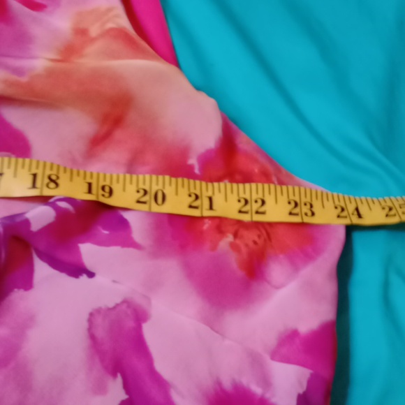 Venezia Pink Floral Maxi Dress – Size 26/28 – Sleeveless Tie-Front - Picture 8 of 10